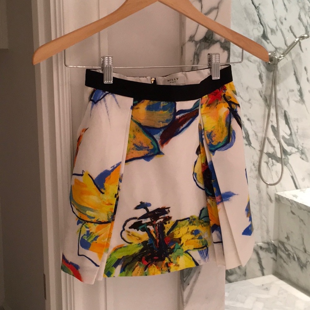 Milly Minis Ivory & Multicolor Printed Skirt
